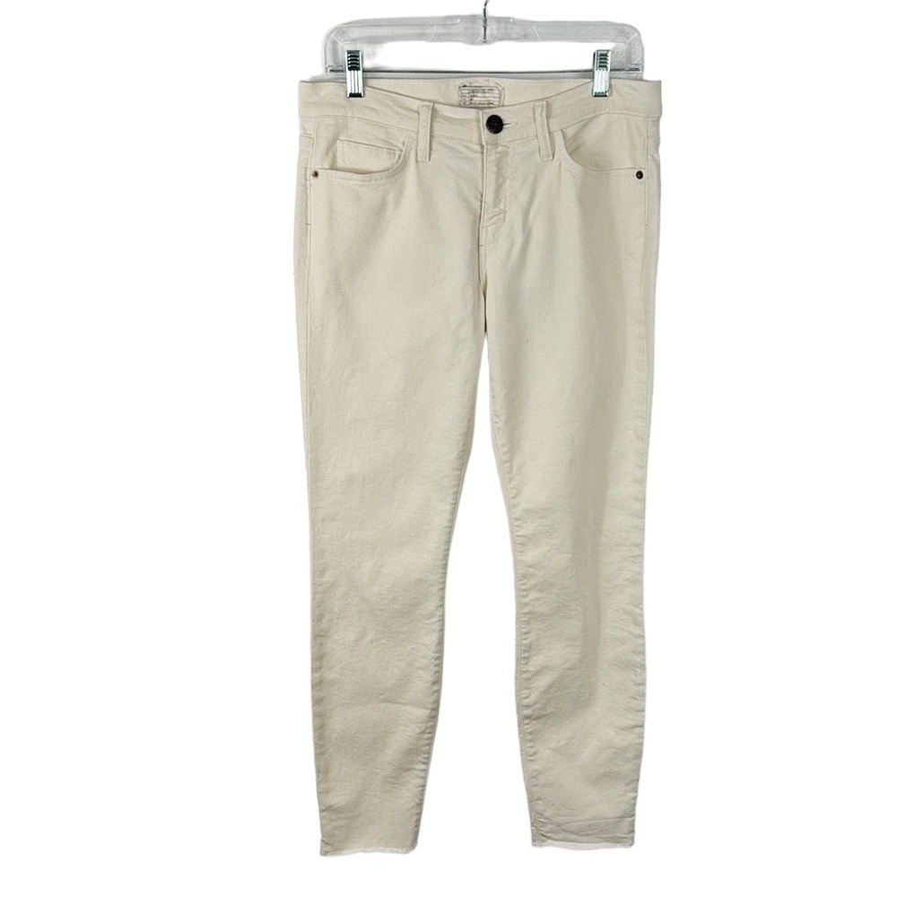 Current Elliot Sample The Stiletto Jeans Women's 27/0 Natural Creme‎ Slim Leg